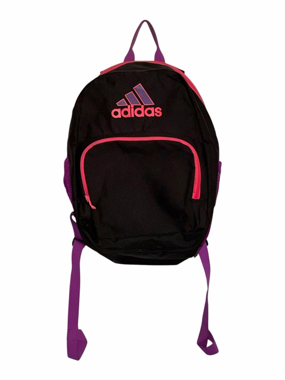 Adidas Black Backpack with Pink and Purple Accents Adjustable Straps